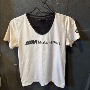 Women’s BMW Motorsport Black and White Short Sleeve Shirt